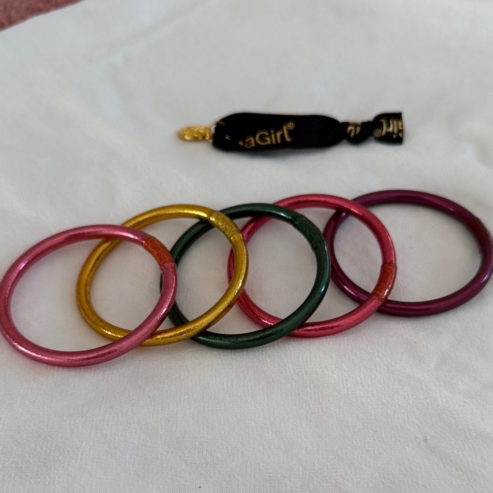 Budha Girl mixed Spring color all weather bangle set